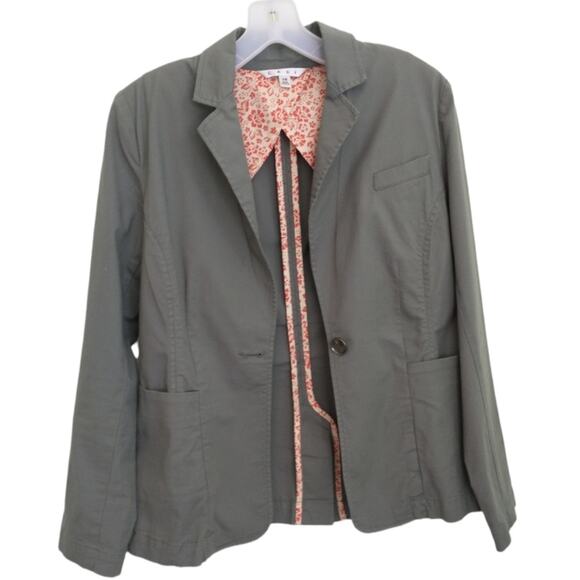 Cabi Blazer Women's Size XS Army Green One button 2 Pocket  Long Sleeve jacket - Picture 6 of 11